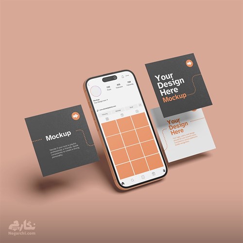 فایل لایه باز فتوشاپ قالب پست اینستاگرام