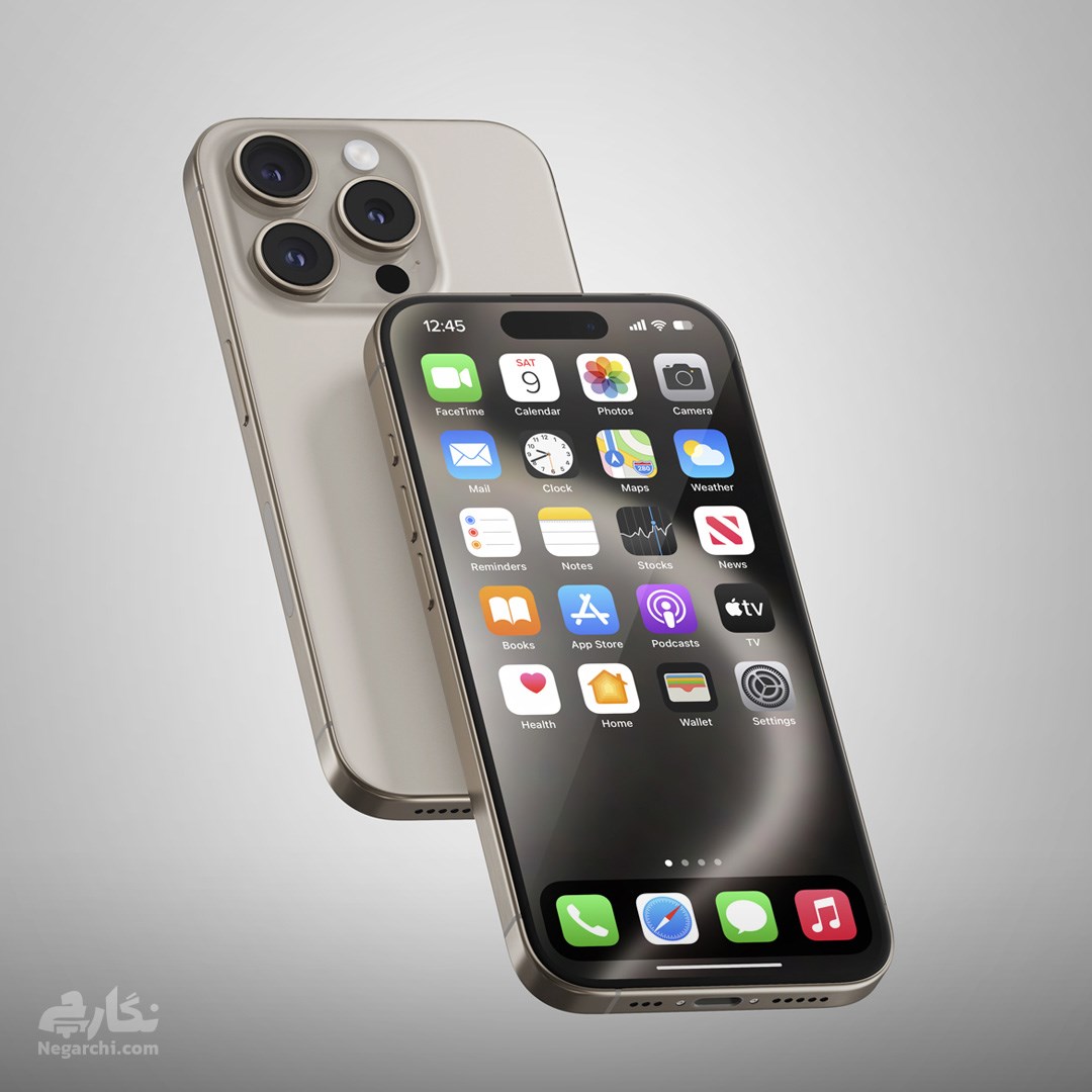 موکاپ گوشی iPhone 15 Pro - فرمت PSD