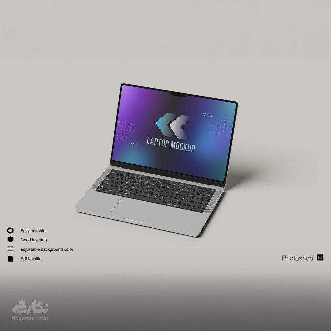 موکاپ لپ تاپ - فرمت PSD