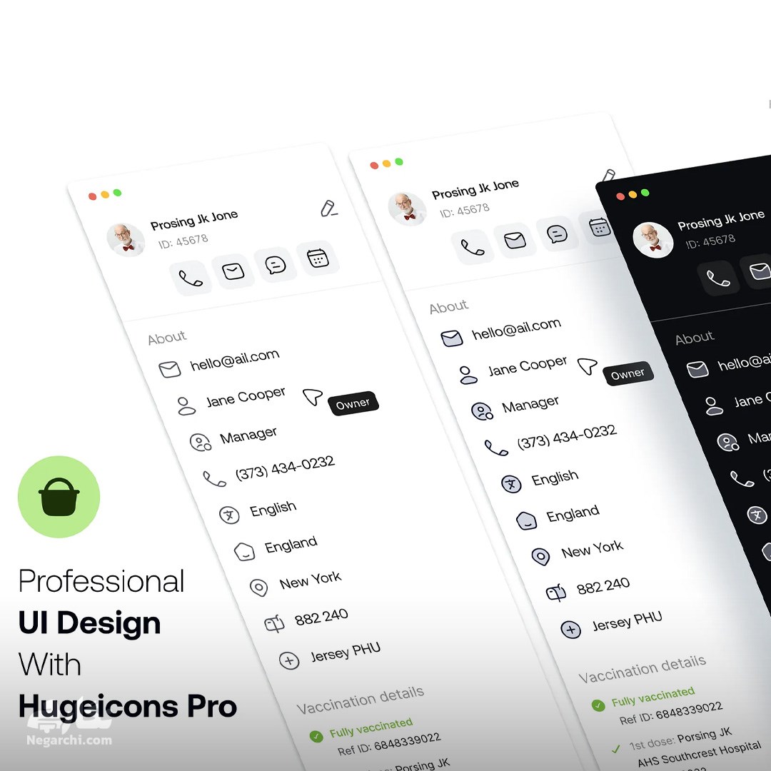 پک آیکن 27000+ Hugeicons Pro