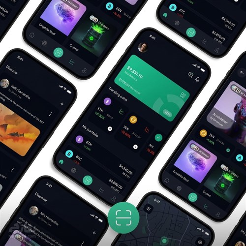 کیت رابط کاربری اپلیکیشن کریپتو Crypto