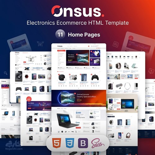 قالب HTML سایت فروشگاهی کالای دیجیتال Onsus